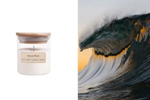 Ocean Wave Αρωματικό κερί σόγιας με βαμβακερό φυτίλι (110gr)-1
