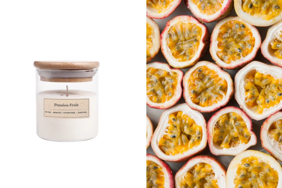 Passion Fruit αρωματικό κερί σόγιας με ξύλινο φυτίλι (110gr) Passion Fruit αρωματικό κερί σόγιας με ξύλινο φυτίλι (110gr)