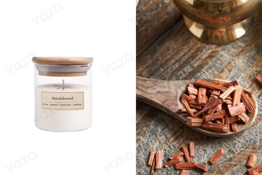 Sandalwood aromatic soy candle with cotton wick (110gr) Sandalwood aromatic soy candle with cotton wick (110gr)-image_product