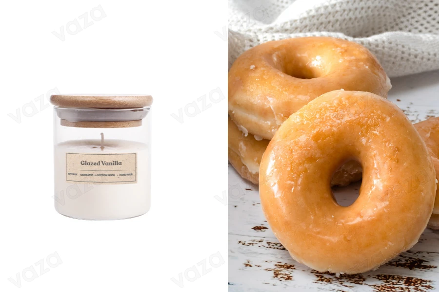Glazed Vanilla Qiri aromatik soje me fitil druri (110gr)-imazh_produkt