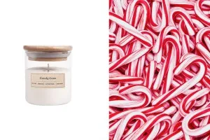 Candy Cane Αρωματικό κερί σόγιας με βαμβακερό φυτίλι (110gr)-1