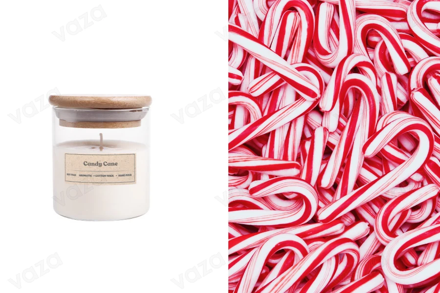 Candy Cane Αρωματικό κερί σόγιας με βαμβακερό φυτίλι (110gr) Candy Cane Αρωματικό κερί σόγιας με βαμβακερό φυτίλι (110gr)-εικόνα_προϊοντική