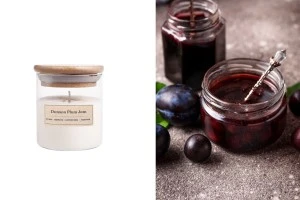 Damson Plum Jam Αρωματικό κερί σόγιας με βαμβακερό φυτίλι (110gr)-1