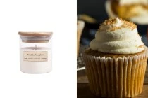 Vanilla Pumpkin Bougie de soja aromatique avec mèche en bois (110gr)-photo_produit