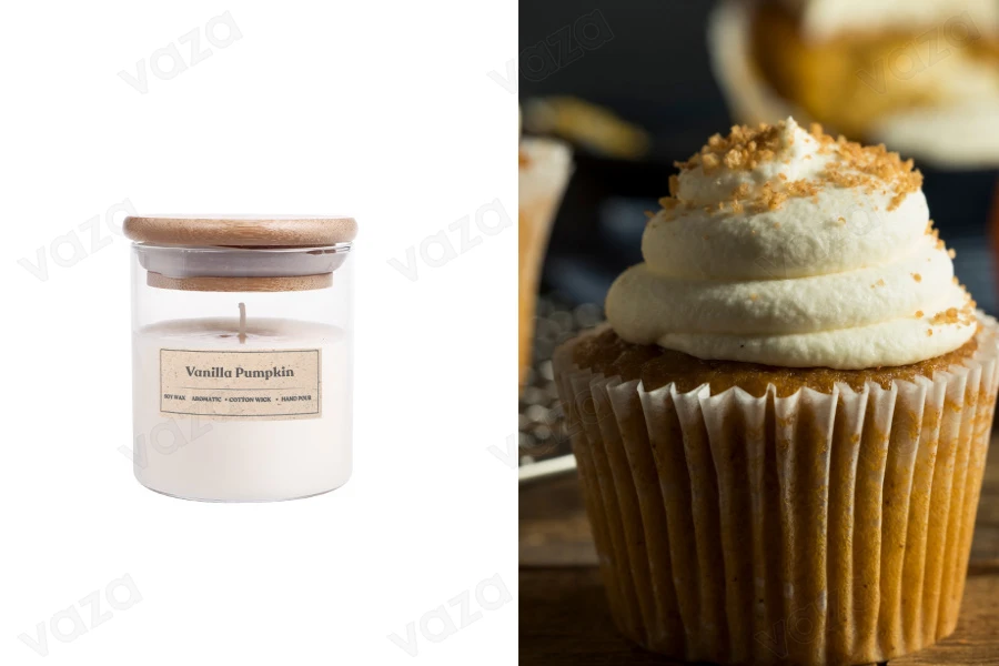 Vanilla Pumpkin Αρωματικό κερί σόγιας με βαμβακερό φυτίλι (110gr) Vanilla Pumpkin Αρωματικό κερί σόγιας με βαμβακερό φυτίλι (110gr)-εικόνα_προϊοντική
