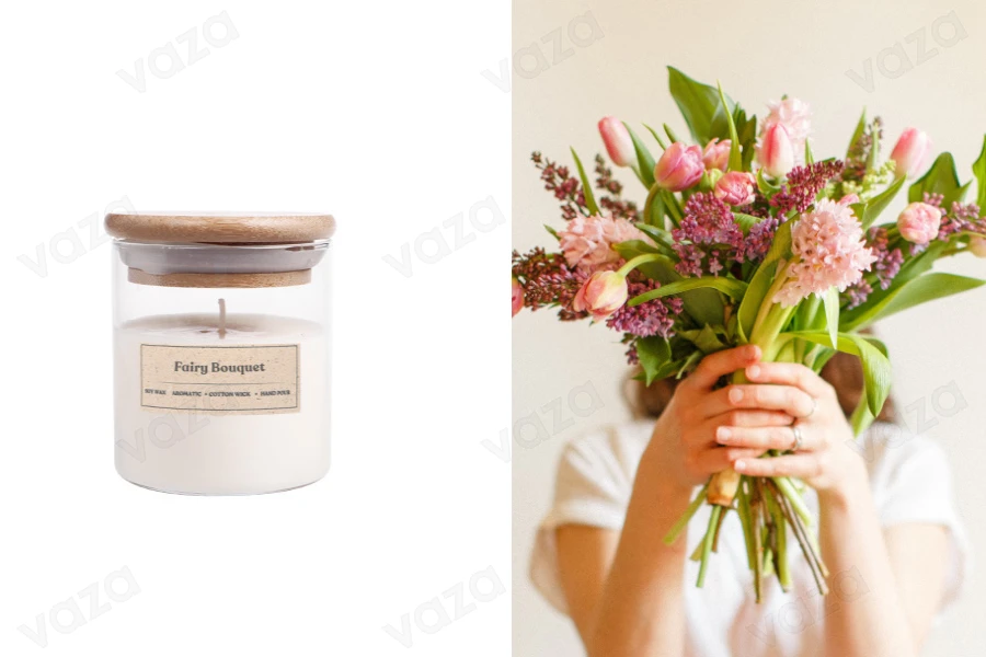 Fairy Bouquet Αρωματικό κερί σόγιας με βαμβακερό φυτίλι (110gr) Fairy Bouquet Αρωματικό κερί σόγιας με βαμβακερό φυτίλι (110gr)-εικόνα_προϊοντική