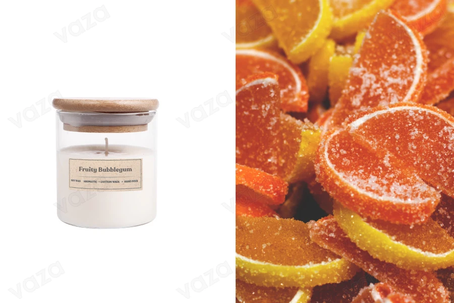 Fruity Bubblegum Αρωματικό κερί σόγιας με βαμβακερό φυτίλι (110gr)-εικόνα_προϊοντική