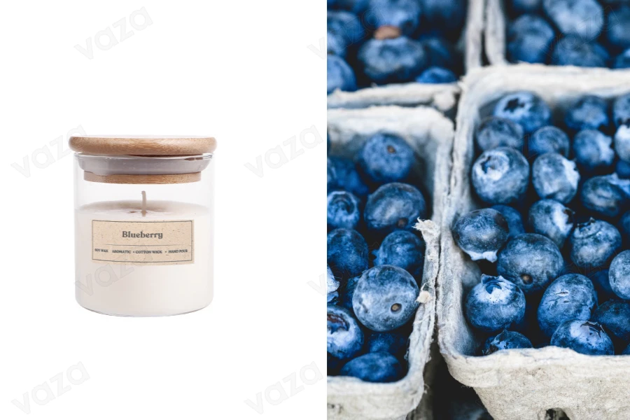 Blueberry qiri aromatik soje me fitil pambuku (110gr)          -εικόνα_προϊοντική