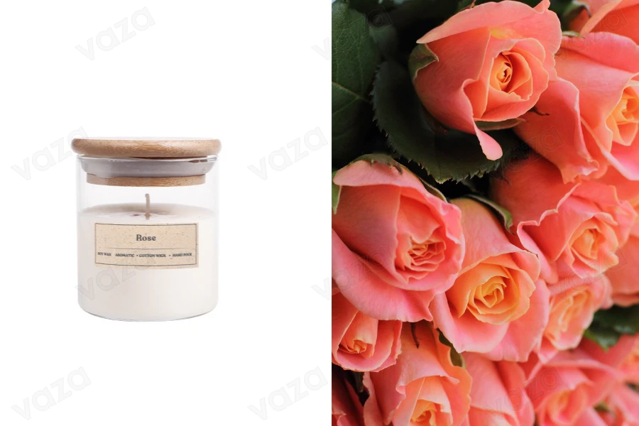 Rose Αρωματικό κερί σόγιας με βαμβακερό φυτίλι (110gr) Rose Αρωματικό κερί σόγιας με βαμβακερό φυτίλι (110gr)-εικόνα_προϊοντική