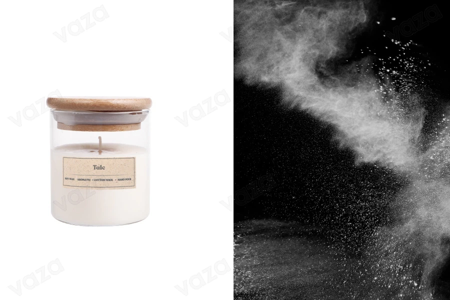 Talc αρωματικό κερί σόγιας με βαμβακερό φυτίλι (110gr) Talc αρωματικό κερί σόγιας με βαμβακερό φυτίλι (110gr)-εικόνα_προϊοντική