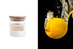 Citrus Splash αρωματικό κερί σόγιας με βαμβακερό φυτίλι (110gr)-1