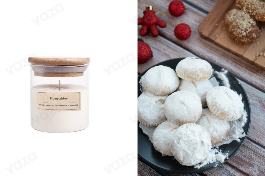 Kourabies Αρωματικό κερί σόγιας με βαμβακερό φυτίλι (110gr) Kourabies Αρωματικό κερί σόγιας με βαμβακερό φυτίλι (110gr)-εικόνα_προϊοντική