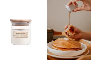 Maple Pancake Αρωματικό κερί σόγιας με βαμβακερό φυτίλι (110gr)-1