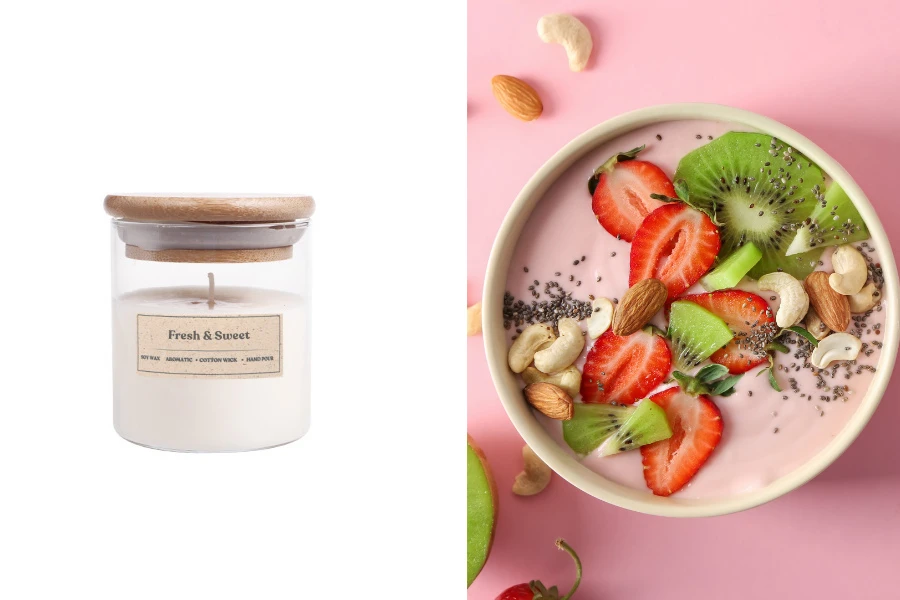 Fresh & Sweet Αρωματικό κερί σόγιας με βαμβακερό φυτίλι (110gr)
