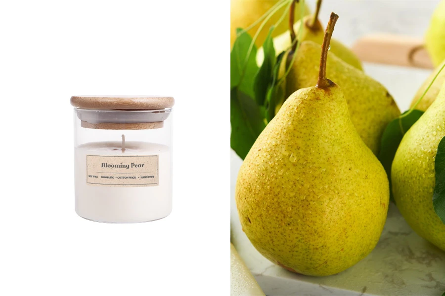 Blooming Pear αρωματικό κερί σόγιας με βαμβακερό φυτίλι (110gr)