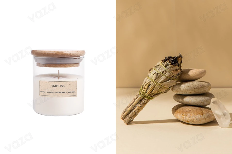 Candela profumata alla soia con stoppino in cotone 7510085 (110gr) Candela profumata alla soia con stoppino in cotone 7510085 (110gr)-immagine_prodotto