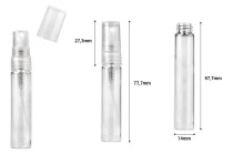 Mini Zerstäuber 5ml aus Glas mit Kunststoffdeckel Mini Zerstäuber 5ml aus Glas mit Kunststoffdeckel