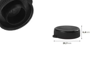 Couvercle en plastique noir sans sécurité - 12 pcs-2