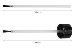 Brosse avec bouchon en plastique noir pour bouteilles avec col PP18 - 20 pcs-2