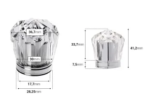 Pompa spray acrilica e tappo (15/400) color oro o argento - 6 pz-2