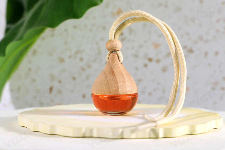 5ml Glasflasche mit Holzverschluss und Zapfhahn für Autoparfüm – 25 Stück-bildgruppe