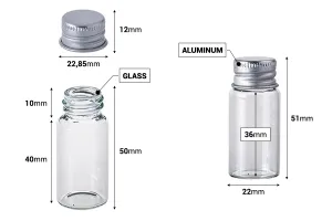 Petits flacons de 10 ml avec bouchon en aluminium en lot de 12 pièces-2