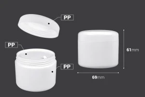 Plastic jar 100 ml white with plastic gasket-2