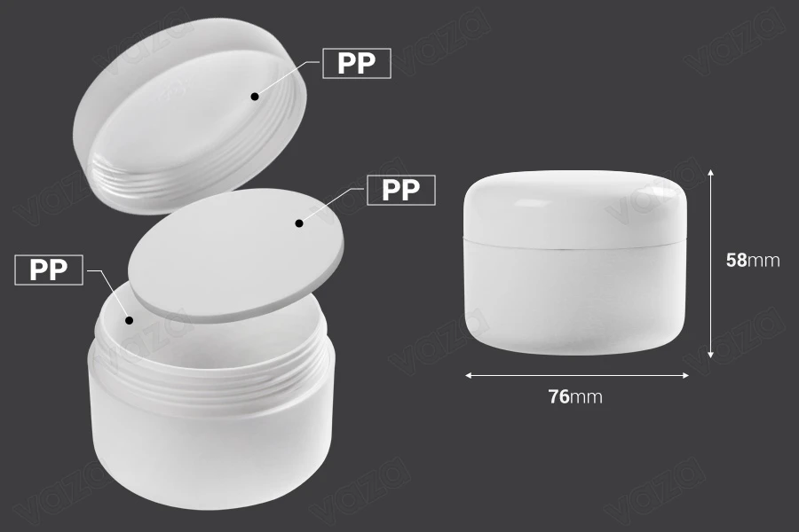 Plastikdose 100ml weiß, doppelt mit Plastikdichtung Plastikdose 100ml weiß, doppelt mit Plastikdichtung-εικόνα_διαστάσεις