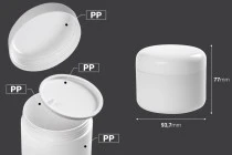 Πλαστικό βάζο 300 ml λευκό, δίπατο με πλαστικό παρέμβυσμα Πλαστικό βάζο 300 ml λευκό, δίπατο με πλαστικό παρέμβυσμα