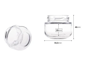 Γυάλινο βαζάκι για κρέμες 65 ml*-2