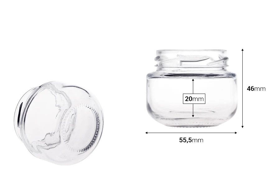 Γυάλινο βαζάκι για κρέμες 65 ml*