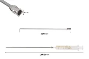 Seringue en verre de 5 ml avec aiguille en métal-2
