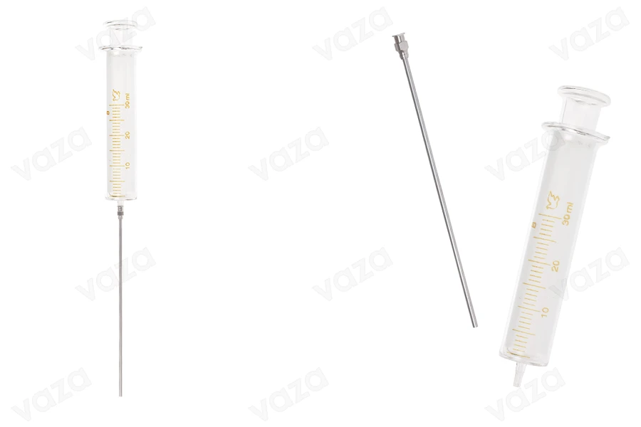 Γυάλινη σύριγγα 30 ml με μεταλλική βελόνα-εικόνα_προϊοντική