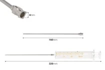 Siringa in vetro da 30 ml con ago in metallo Siringa in vetro da 30 ml con ago in metallo