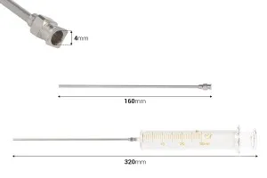 Glasspritze 30 ml  mit metallischer Nadel-2
