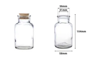 Γυάλινο μπουκαλάκι 150 ml με φυσικό φελλό-2