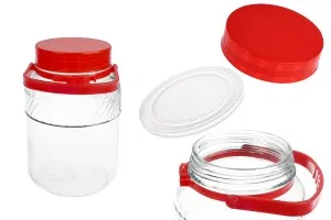 Pot en verre de 3litres pour le stockage des aliments et des boissons-1