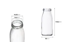 Glasflasche 250 ml für Limonade mit Deckel (rosa, silber, rot) und Loch für Strohhalm Glasflasche 250 ml für Limonade mit Deckel (rosa, silber, rot) und Loch für Strohhalm