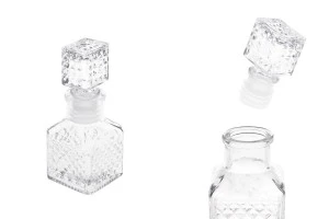 60ml mini facetted glass bottle with glass stopper in size 106x44-1