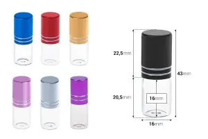 Flacon roll-on en verre de 3 ml en couleurs différentes-2