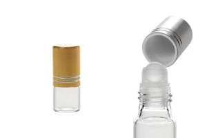 Flacon roll-on de 2 ml en verre de différentes couleurs-1