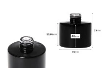 Φιάλη γυάλινη κυλινδρική 100 ml σε μαύρο χρώμα κατάλληλη για αρωματικό χώρου Φιάλη γυάλινη κυλινδρική 100 ml σε μαύρο χρώμα κατάλληλη για αρωματικό χώρου