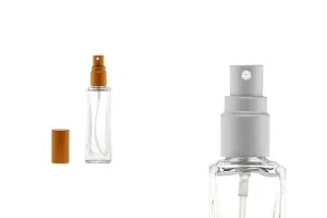 Flacon en verre de 20 ml avec vaporisateur et bouchon en MAT argenté ou doré (PP 15) - 12pcs-1