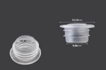 Plastischer, transparenter Stöpfel für ätherische Ölflaschen Plastischer, transparenter Stöpfel für ätherische Ölflaschen