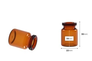 Braunglasflasche 3 ml für Medizin -12 Stücke-2