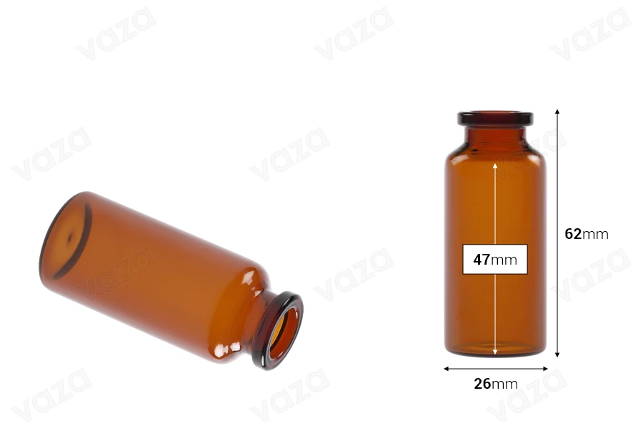 Μπουκαλάκι 20 ml γυάλινο, καραμελέ για φάρμακα και ομοιοπαθητικά - 12 τμχ-εικόνα_διαστάσεις
