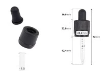 Σταγονομετρητής 15 ml με ασφάλεια CRC, πιπίλα σε μαύρο ΜΑΤ και διαβάθμιση - κατάλληλη και για ηλεκτρονικό τσιγάρο (ατομική συσκευασία) Σταγονομετρητής 15 ml με ασφάλεια CRC, πιπίλα σε μαύρο ΜΑΤ και διαβάθμιση - κατάλληλη και για ηλεκτρονικό τσιγάρο (ατομική συσκευασία)