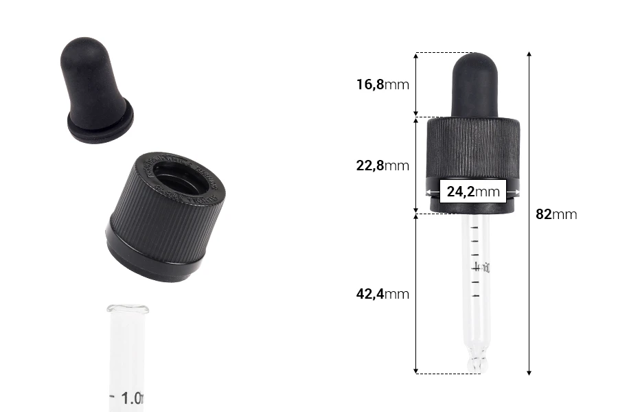 Σταγονομετρητής 15 ml με ασφάλεια CRC, πιπίλα σε μαύρο ΜΑΤ και διαβάθμιση - κατάλληλη και για ηλεκτρονικό τσιγάρο (ατομική συσκευασία) Σταγονομετρητής 15 ml με ασφάλεια CRC, πιπίλα σε μαύρο ΜΑΤ και διαβάθμιση - κατάλληλη και για ηλεκτρονικό τσιγάρο (ατομική συσκευασία)