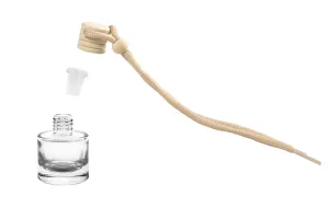 10 ml Flasche für zylindrisches Autoparfüm mit Holzdeckel - 25 Stk-2