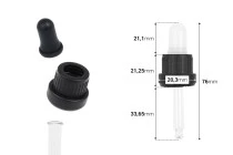 Σταγονομετρητής 10 ml με μαύρο φαρδύ καπάκι ασφαλείας, χωρίς διαβάθμιση και πιπίλα ημιδιάφανη ή μαύρη ΜΑΤ - σε ατομική συσκευασία Σταγονομετρητής 10 ml με μαύρο φαρδύ καπάκι ασφαλείας, χωρίς διαβάθμιση και πιπίλα ημιδιάφανη ή μαύρη ΜΑΤ - σε ατομική συσκευασία